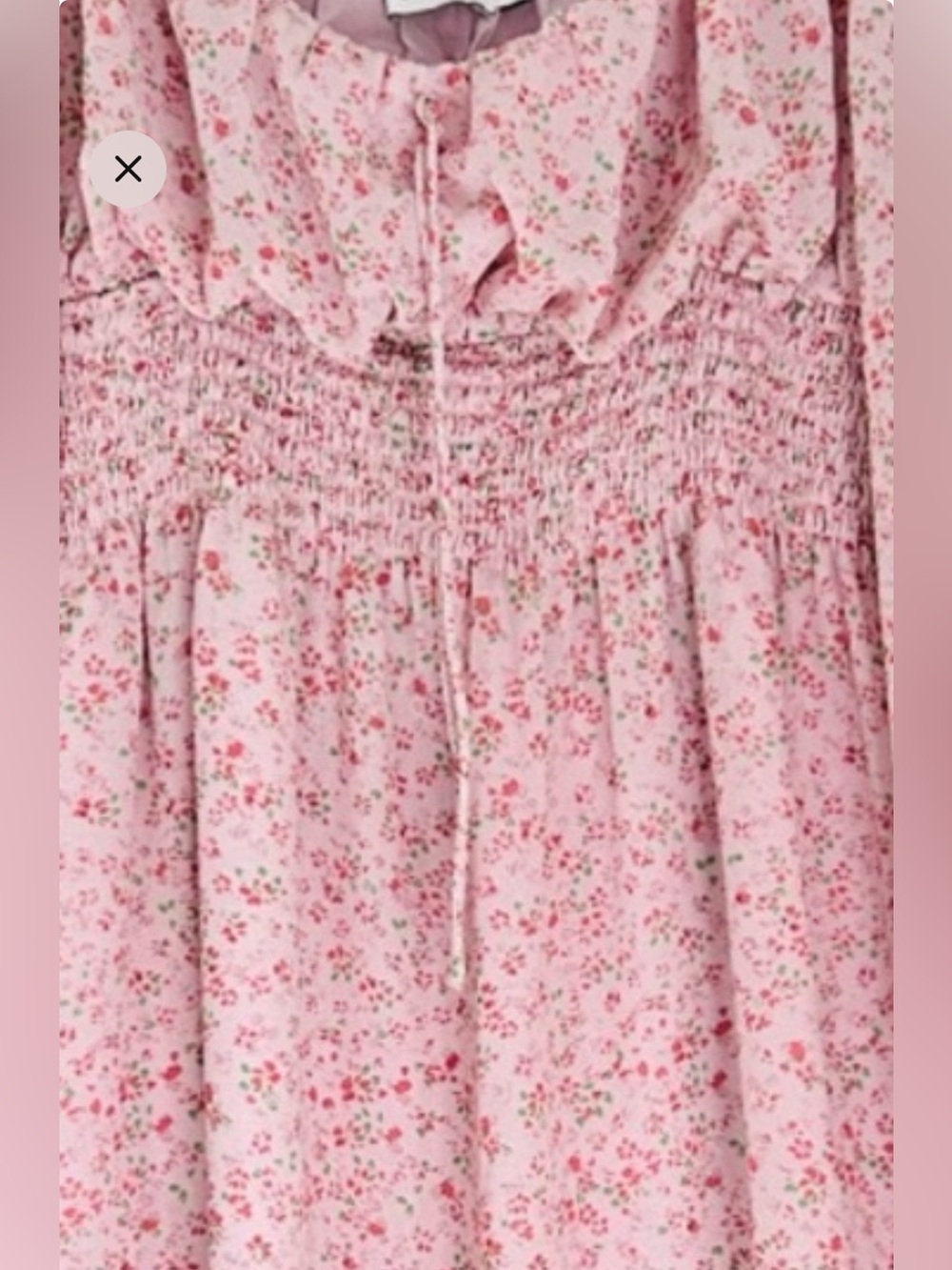Lush Blush Floral Long Sleeve Smocked-Waist Maxi Dress - Picture 8 of 8